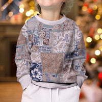 Aloha Hawaii Pastel Christmas Patchwork Kid Ugly Christmas Sweater Rustic Style - Polynesian Pride