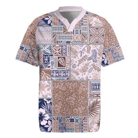 Aloha Hawaii Pastel Christmas Patchwork Rugby Jersey Rustic Style - Polynesian Pride