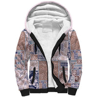 Aloha Hawaii Pastel Christmas Patchwork Sherpa Hoodie Rustic Style - Polynesian Pride