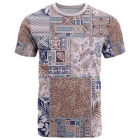 Aloha Hawaii Pastel Christmas Patchwork T Shirt Rustic Style - Polynesian Pride