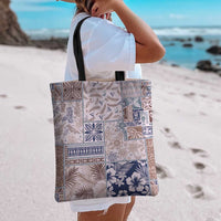 Aloha Hawaii Pastel Christmas Patchwork Tote Bag Rustic Style - Polynesian Pride