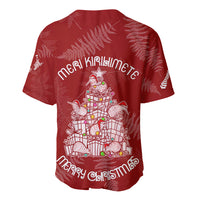 New Zealand Christmas Baseball Jersey Silver Fern Mix Kiwi Bird Ver02 LT7 - Polynesian Pride