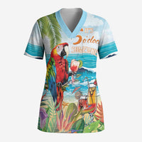 Aloha Hawaii Christmas Scrub Top It's 5 o'clock Somewhere - Polynesian Pride