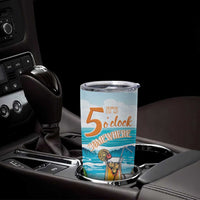 Aloha Hawaii Christmas Tumbler Cup It's 5 o'clock Somewhere