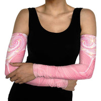 Breast Cancer Awareness Maori Aotearoa Arm Sleeves Manta Ray - Pink Glaze - Polynesian Pride