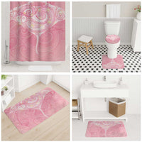 Breast Cancer Awareness Maori Aotearoa Bathroom Set Manta Ray - Pink Glaze - Polynesian Pride