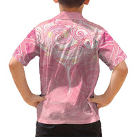 Breast Cancer Awareness Maori Aotearoa Family Matching Summer Maxi Dress and Hawaiian Shirt Manta Ray - Pink Glaze - Polynesian Pride