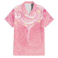 Breast Cancer Awareness Maori Aotearoa Family Matching Summer Maxi Dress and Hawaiian Shirt Manta Ray - Pink Glaze - Polynesian Pride