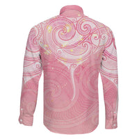 Breast Cancer Awareness Maori Aotearoa Family Matching Summer Maxi Dress and Hawaiian Shirt Manta Ray - Pink Glaze - Polynesian Pride