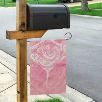 Breast Cancer Awareness Maori Aotearoa Garden Flag Manta Ray - Pink Glaze - Polynesian Pride