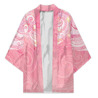 Breast Cancer Awareness Maori Aotearoa Kimono Manta Ray - Pink Glaze - Polynesian Pride