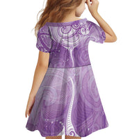 Epilepsy Awareness Maori Aotearoa Family Matching Off Shoulder Maxi Dress and Hawaiian Shirt Manta Ray - Purple Glaze LT7 - Polynesian Pride