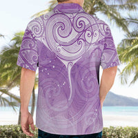 Epilepsy Awareness Maori Aotearoa Hawaiian Shirt Manta Ray - Purple Glaze - Polynesian Pride