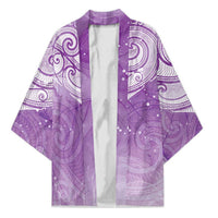 Epilepsy Awareness Maori Aotearoa Kimono Manta Ray - Purple Glaze - Polynesian Pride