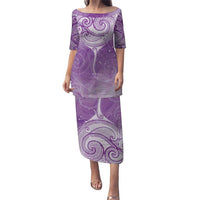 Epilepsy Awareness Maori Aotearoa Puletasi Manta Ray - Purple Glaze - Polynesian Pride