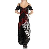 Valentine New Zealand Summer Maxi Dress Aotearoa Couple Maori Aroha Ki a Koe LT7 - Polynesian Pride