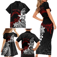 New Zealand Aotearoa Valentine Family Matching Short Sleeve Bodycon Dress and Hawaiian Shirt Couple Maori Aroha Ki a Koe Ver.02 LT7 - Polynesian Pride