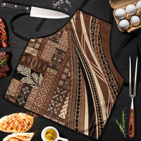 Pasifika Women's Day - Samoa Siapo Malu Tattoo Inspired Apron Brown