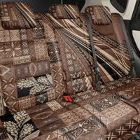 Pasifika Women's Day - Samoa Siapo Malu Tattoo Inspired Back Car Seat Cover Brown