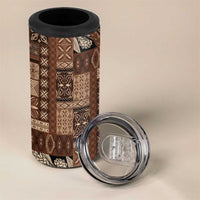 Pasifika Women's Day - Samoa Siapo Malu Tattoo Inspired 4 in 1 Can Cooler Tumbler Brown