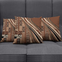 Pasifika Women's Day - Samoa Siapo Malu Tattoo Inspired Pillow Cover Brown