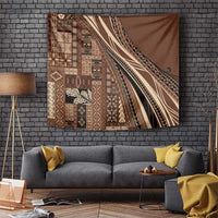 Pasifika Women's Day - Samoa Siapo Malu Tattoo Inspired Tapestry Brown