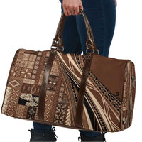 Pasifika Women's Day - Samoa Siapo Malu Tattoo Inspired Travel Bag Brown