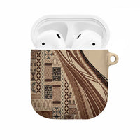 Pasifika Women's Day - Samoa Siapo Malu Tattoo Inspired AirPods Case Beige