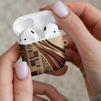 Pasifika Women's Day - Samoa Siapo Malu Tattoo Inspired AirPods Case Beige