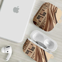 Pasifika Women's Day - Samoa Siapo Malu Tattoo Inspired AirPods Case Beige