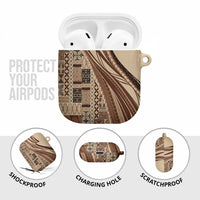 Pasifika Women's Day - Samoa Siapo Malu Tattoo Inspired AirPods Case Beige