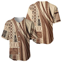 Pasifika Women's Day - Samoa Siapo Malu Tattoo Inspired Baseball Jersey Beige LT7 - Polynesian Pride