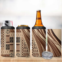 Pasifika Women's Day - Samoa Siapo Malu Tattoo Inspired 4 in 1 Can Cooler Tumbler Beige