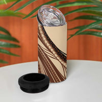 Pasifika Women's Day - Samoa Siapo Malu Tattoo Inspired 4 in 1 Can Cooler Tumbler Beige