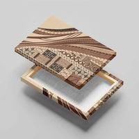 Pasifika Women's Day - Samoa Siapo Malu Tattoo Inspired Canvas Wall Art Beige