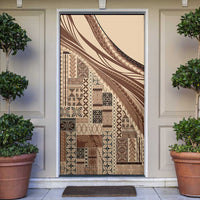 Pasifika Women's Day - Samoa Siapo Malu Tattoo Inspired Door Cover Beige