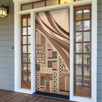 Pasifika Women's Day - Samoa Siapo Malu Tattoo Inspired Door Cover Beige