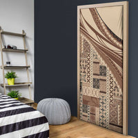 Pasifika Women's Day - Samoa Siapo Malu Tattoo Inspired Door Cover Beige
