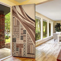 Pasifika Women's Day - Samoa Siapo Malu Tattoo Inspired Door Cover Beige