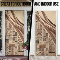 Pasifika Women's Day - Samoa Siapo Malu Tattoo Inspired Door Cover Beige