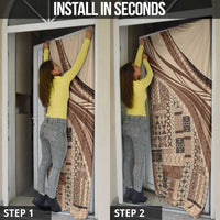 Pasifika Women's Day - Samoa Siapo Malu Tattoo Inspired Door Cover Beige