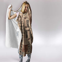 Pasifika Women's Day - Samoa Siapo Malu Tattoo Inspired Hooded Blanket Beige LT7 - Polynesian Pride