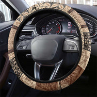 Pasifika Women's Day - Samoa Siapo Malu Tattoo Inspired Steering Wheel Cover Beige