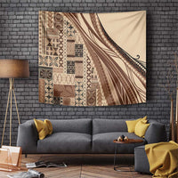 Pasifika Women's Day - Samoa Siapo Malu Tattoo Inspired Tapestry Beige
