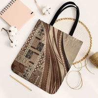 Pasifika Women's Day - Samoa Siapo Malu Tattoo Inspired Tote Bag Beige