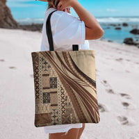 Pasifika Women's Day - Samoa Siapo Malu Tattoo Inspired Tote Bag Beige
