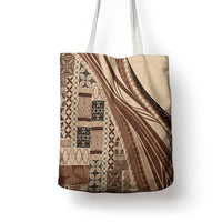 Pasifika Women's Day - Samoa Siapo Malu Tattoo Inspired Tote Bag Beige