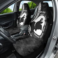 Mother's Day Car Seat Cover Polynesia Vintage Hibiscus - Black