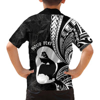 Mother's Day Family Matching Puletasi and Hawaiian Shirt Polynesia Vintage Hibiscus - Black LT7 - Polynesian Pride
