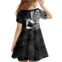 Mother's Day Family Matching Puletasi and Hawaiian Shirt Polynesia Vintage Hibiscus - Black LT7 - Polynesian Pride